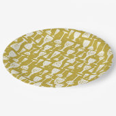  look gouden champagneglazen papieren bordje (Gekanteld)