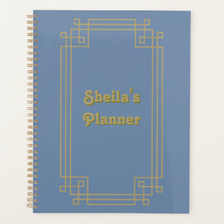 Look Grijs Blauw en Goud Art Deco Lijst Planner