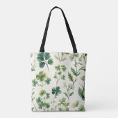  LOOK IERSE KELTISCHE SHAMROCKS TOTE BAG (Achterkant)