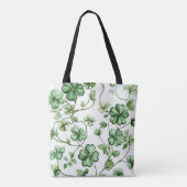  LOOK IERSE KELTISCHE SHAMROCKS TOTE BAG (Achterkant)