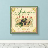  look Italiaans Retro Label Art Canvas Afdruk (Insitu (Houten vloer))