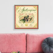  look Italiaans Retro Label Art Canvas Afdruk (Insitu (Woonkamer))
