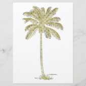 look kokosnoot palmboom strand bruiloft menu (Achterkant)