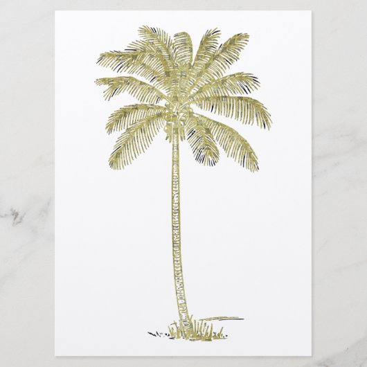 look kokosnoot palmboom strand bruiloft menu (Achterkant)