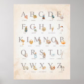  look Kwekerij Alfabet Grafiek - 18 x 24 Poster (Voorkant)