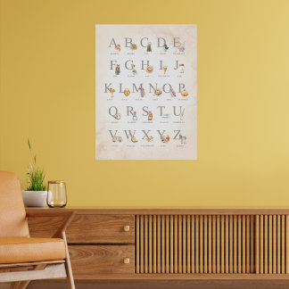  look Kwekerij Alfabet Grafiek - 18 x 24 Poster