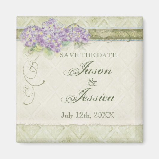  look Lila hortensia - Bruiloft in - Magnet (Voorkant)