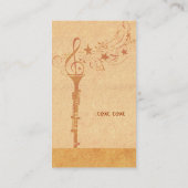  look Musical Notes Music Clarinet Band Visitekaartje (Achterkant)