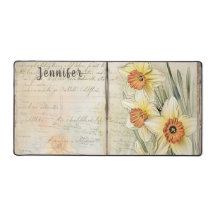  look narcissen en script. Bewerkbare naam