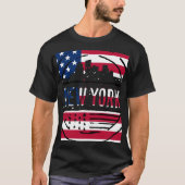  look New York met sterren & Stripes Unisex T-shirt (Voorkant)