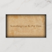 look oud en versleten visitekaartje (Achterkant)