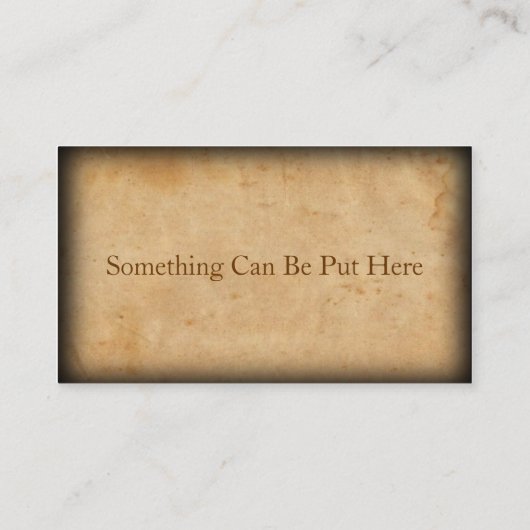 look oud en versleten visitekaartje (Achterkant)