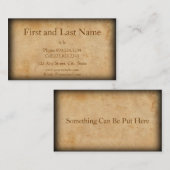 look oud en versleten visitekaartje (Voorkant / Achterkant)