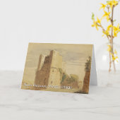  look, oude kasteel, verjaardag Wenskaart Kaart (Gele Bloem)