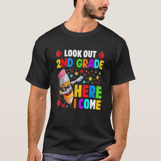 Look Out 2nd Grade Here I Come Back To School T-shirt (Voorkant)