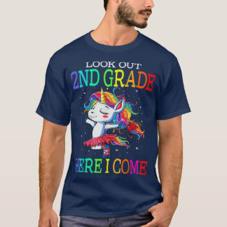 Look out 2nd Grade here i come Cute Unicorn Balle T-shirt
