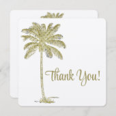  look palmbomen strand bruiloft bedankkaart (Voorkant / Achterkant)