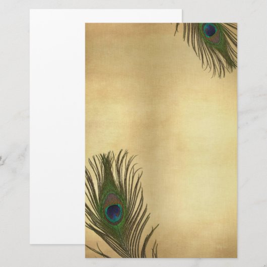 look Pauw veren Elegant Briefpapier (Voorkant / Achterkant)