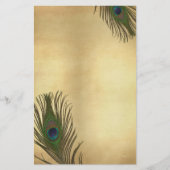  look Pauw veren Elegant Briefpapier (Voorkant)