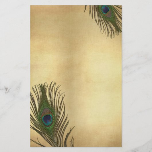 look Pauw veren Elegant Briefpapier (Voorkant)