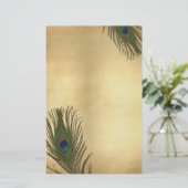 look Pauw veren Elegant Briefpapier (Staand voorkant)