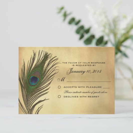  look Peacock Feather RSVP - Aangepast (Staand voorkant)