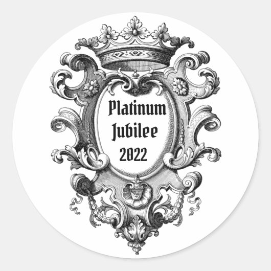  look Platinum Jubilee 2022 Ronde Sticker (Voorkant)
