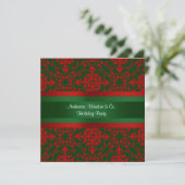  look Red en Green Damask #2 Kaart (Staand voorkant)