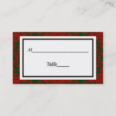 look Red & Green Damask #2 met Bow Visitekaartje (Achterkant)