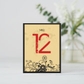  look Rock & Roll Music Thed Wedding Briefkaart (Staand voorkant)