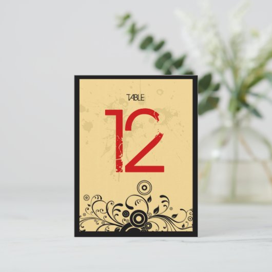  look Rock & Roll Music Thed Wedding Briefkaart (Staand voorkant)