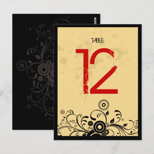  look Rock & Roll Music Thed Wedding Briefkaart (Voorkant / Achterkant)