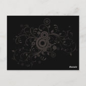  look Rock & Roll Music Thed Wedding Briefkaart (Achterkant)