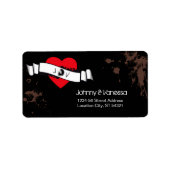  look Rock & Roll Music Thed Wedding Etiket (Voorkant)