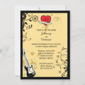 look Rock & Roll Music Thed Wedding Kaart (Achterkant)