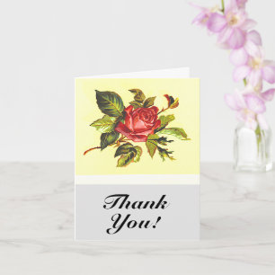  look Roos Flower, "Dank je!" Kaart