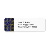  look Royal Blue & Gold Damask #2 Etiket (Voorkant)