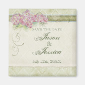  look roze hortensia - Bruiloft in - Magnet (Voorkant)