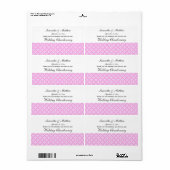  look roze & wit damask #3 wijnlabel etiket (Full Sheet)