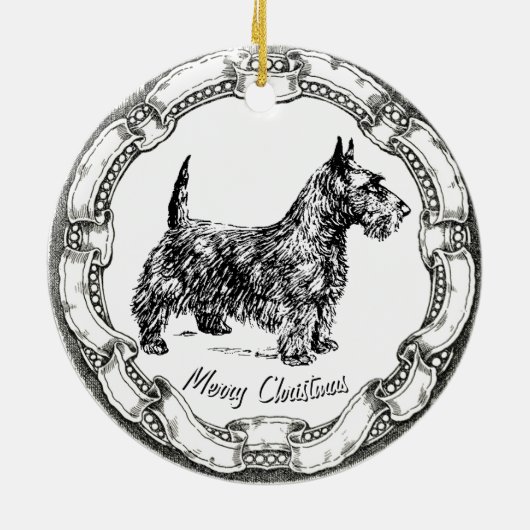  look Scottie Keramisch Ornament (Achterkant)