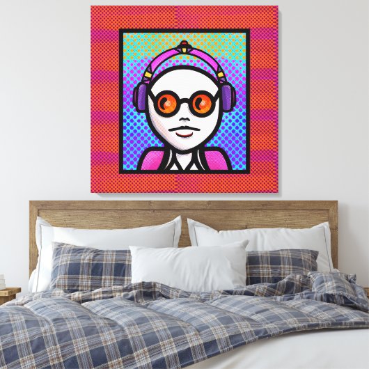 Look See and Shades Canvas Afdruk (Insitu (Slaapkamer))