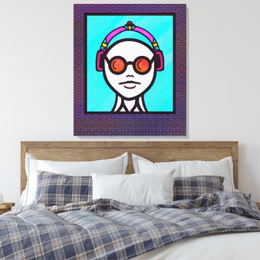 Look See in Shades Canvas Afdruk (Insitu (Slaapkamer))