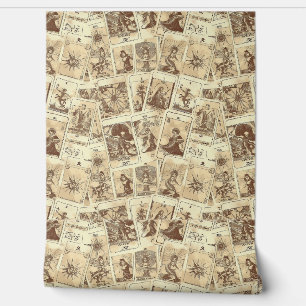  look Sepia Tarot Kaarten Behang