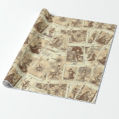  look Sepia Tarot Kaarten Cadeaupapier (Uitgerold)