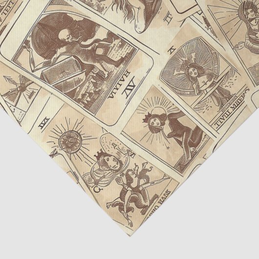  look Sepia Tarot Kaarten Tissuepapier (Detail)