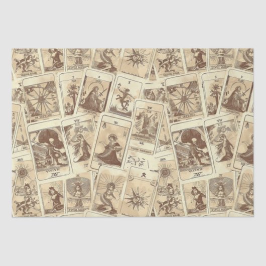  look Sepia Tarot Kaarten Tissuepapier (Voorkant)