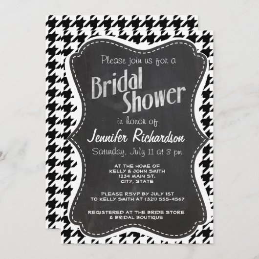  look voor het alkbord; zwart-witgeluid kaart (Voorkant / Achterkant)