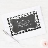  look voor het alkbord; zwart-witgeluid rechthoekige sticker (Envelop)