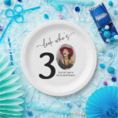 Look Who's 30! Modern Photo 30th Birthday Papieren Bordje (Feest)