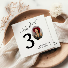 Look Who's 30! Modern Photo 30th Birthday Servet